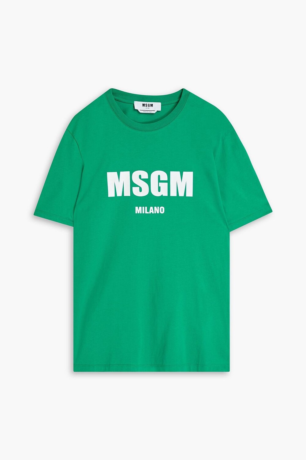

Футболка из хлопкового джерси с логотипом MSGM, зеленый