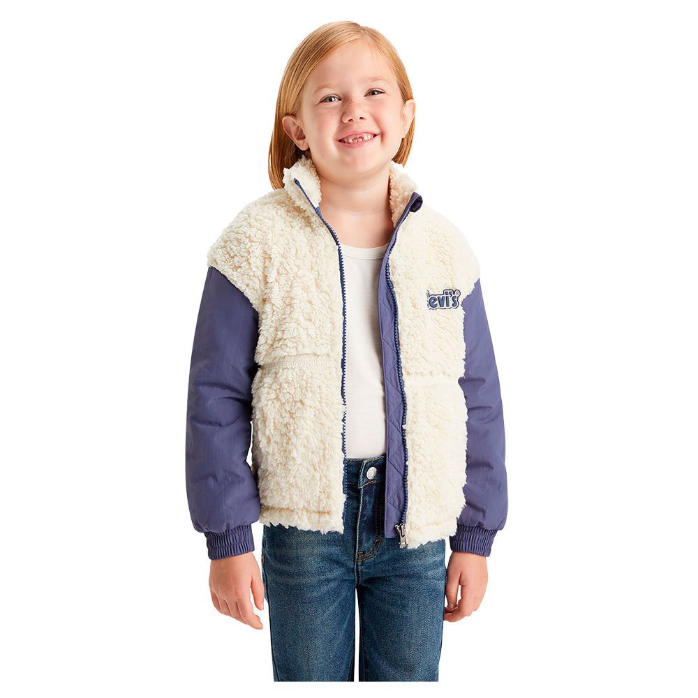Куртка Levi´s Boxy Fit Sherpa Kids, бежевый