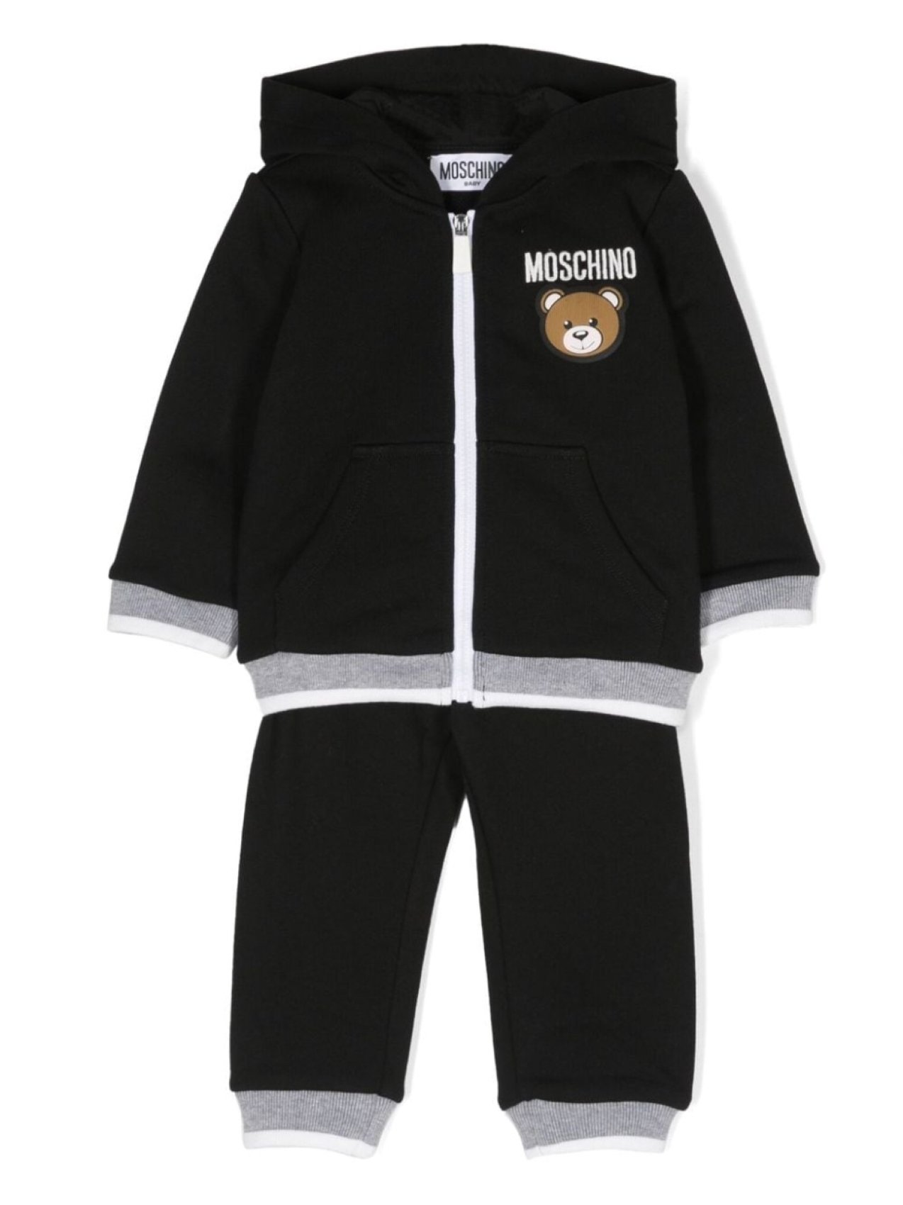 

Moschino Kids спортивный костюм с вышитым логотипом, черный