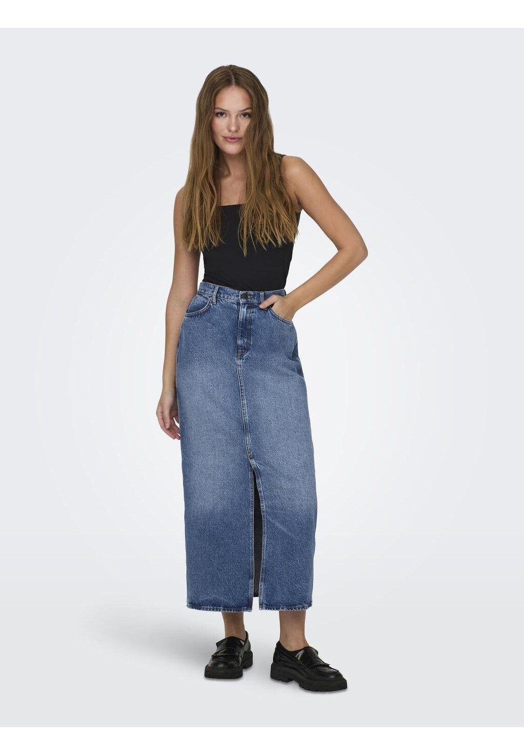 

Топ Vaquera ONLY ONLCILLA ДЛИННАЯ ЮБКА С РАЗРЕЗОМ, цвет medium blue denim