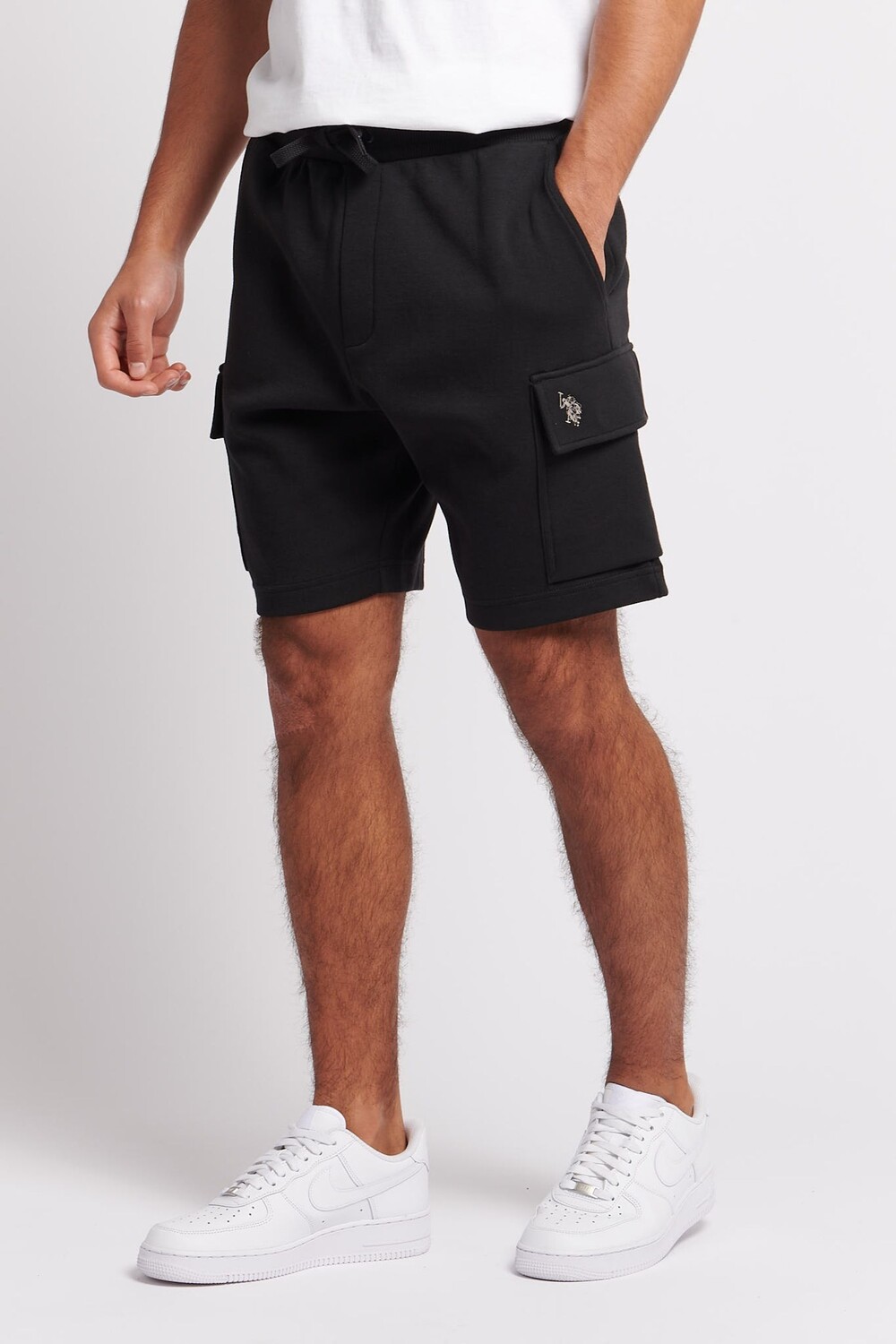 

Черные мужские шорты Interlock в практичном стиле U.S. Polo Assn, черный