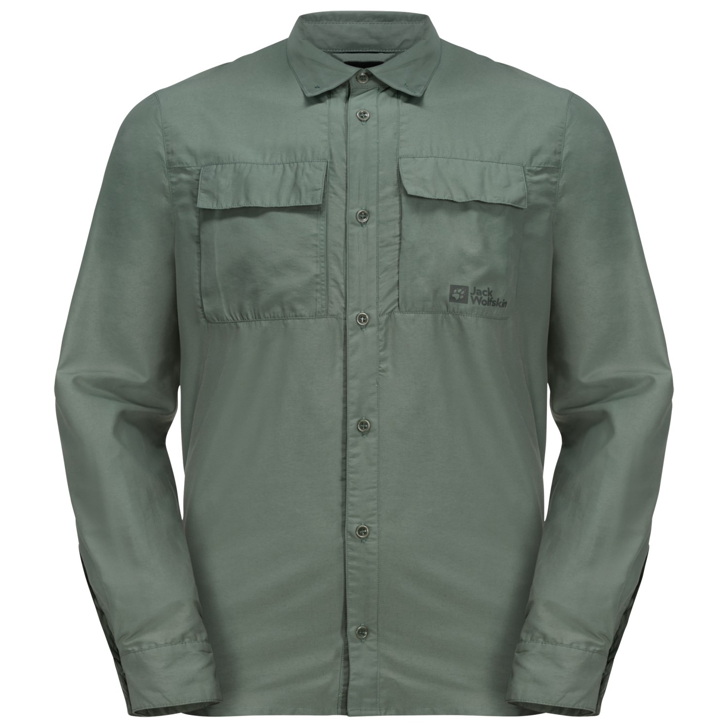 Рубашка Jack Wolfskin Barrier L/S Shirt, цвет Hedge Green