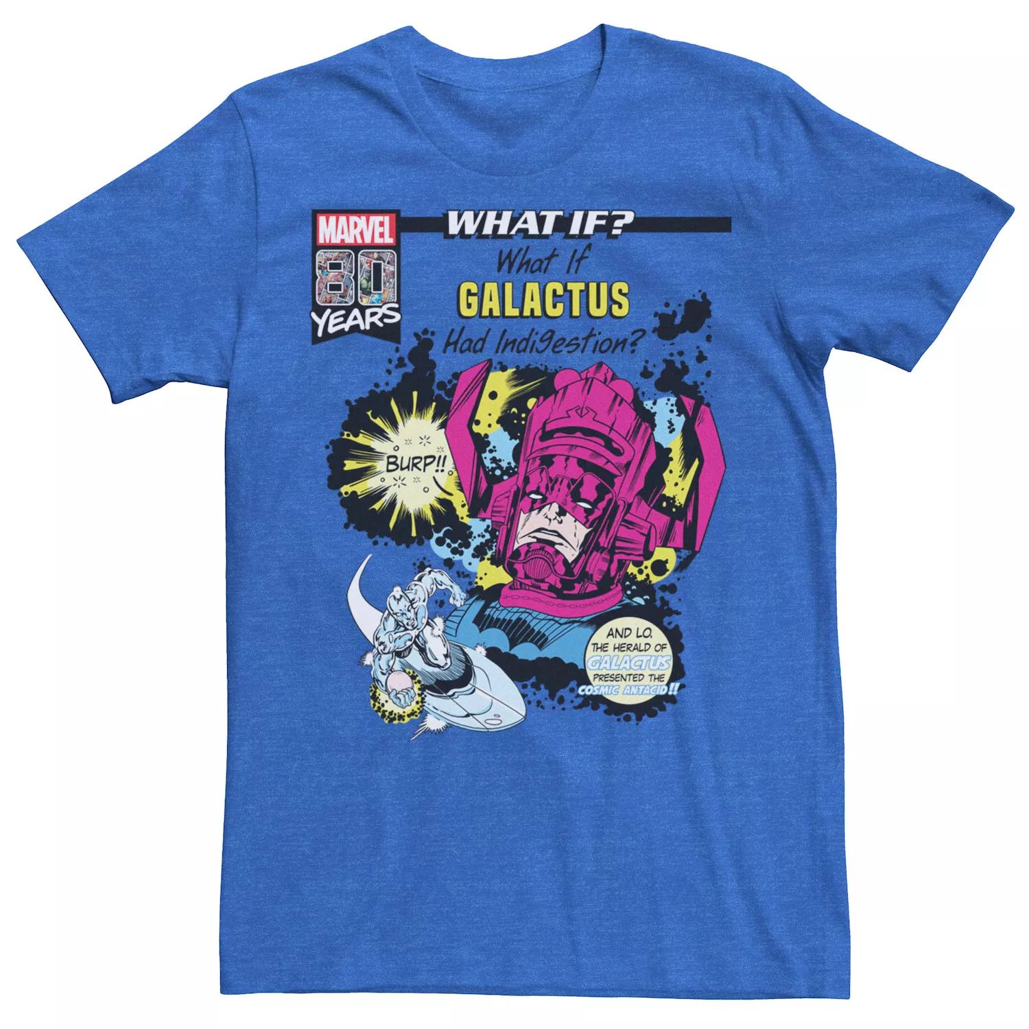 Мужская футболка с рисунком и обложкой комиксов Marvel «Что, если бы у Галактуса было расстройство желудка» Licensed Character
