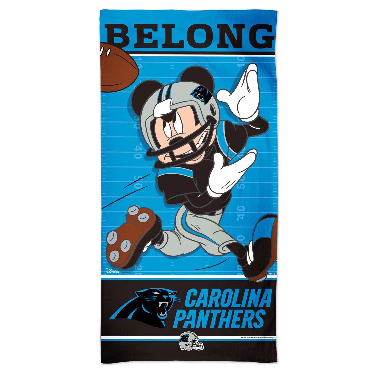 

Пляжное полотенце WinCraft Carolina Panthers 30 x 60 дюймов Disney Spectra