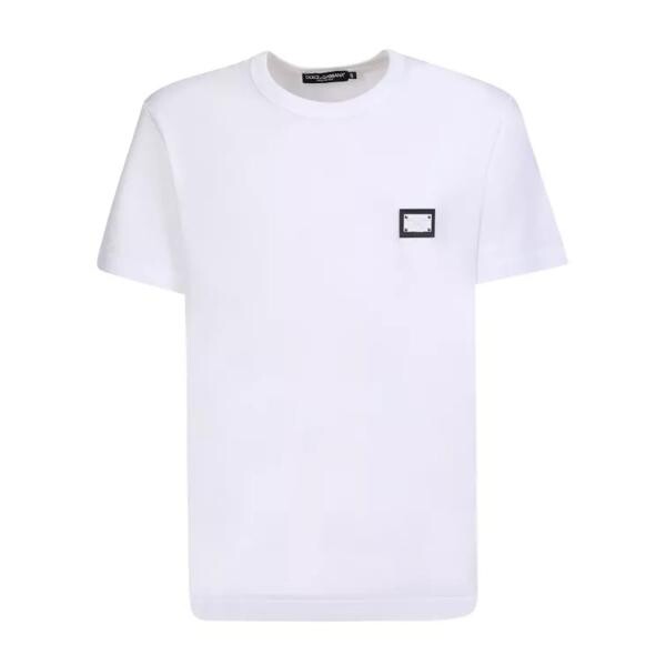 

Футболка silver plaque soft cotton t-shirt Dolce&Gabbana, белый