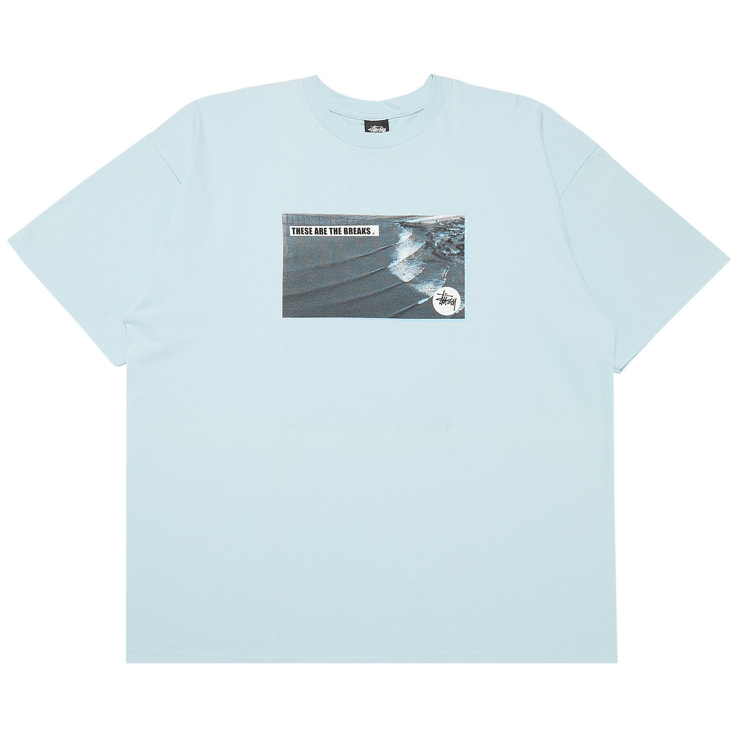 

Футболка Stussy Gear This Are The Breaks, светло-голубая, Синий