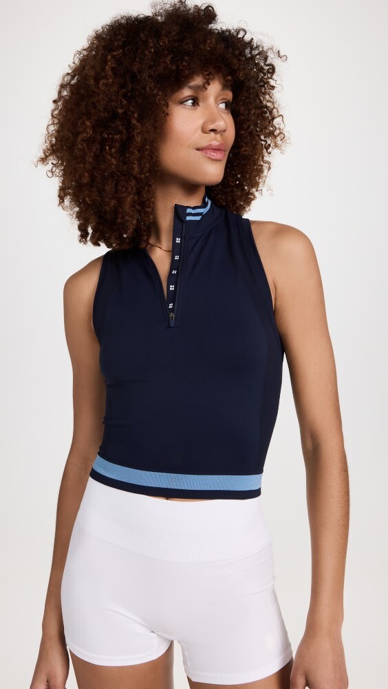 

Майка Sweaty Betty Athlete Seamless Half Zip Workout, нави