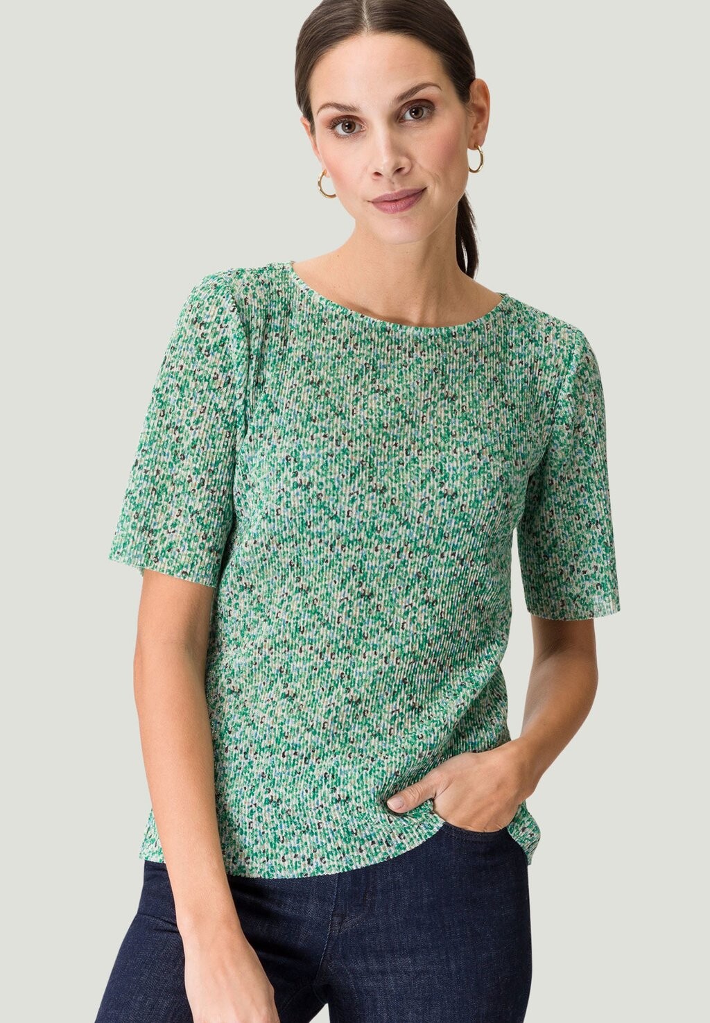 

Блузка Mit Blumen zero, цвет creamgreen