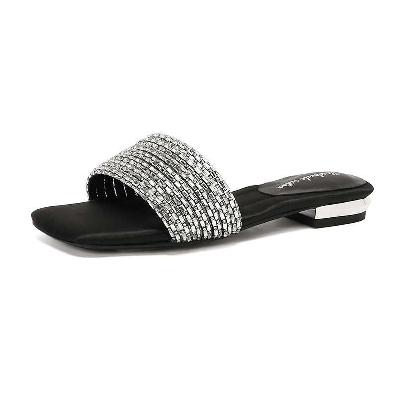 

Шлепанцы женские Pvaj, цвет Black flat bottom