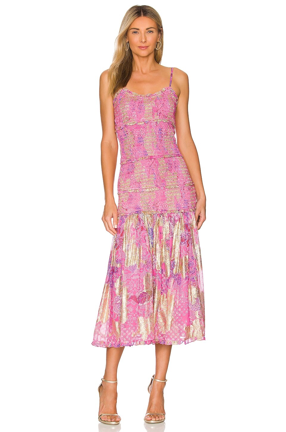 

Платье миди HEMANT AND NANDITA Midi Dress, розовый