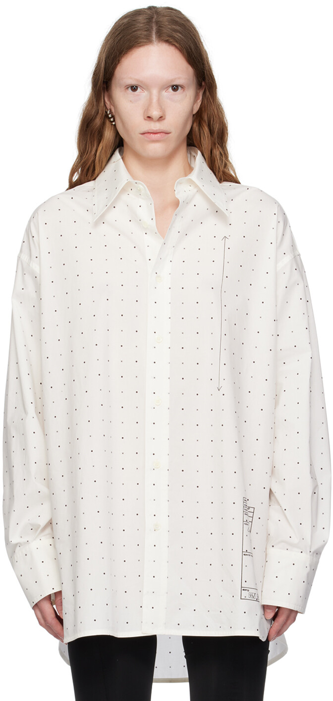

Белая рубашка в горошек MM6 Maison Margiela