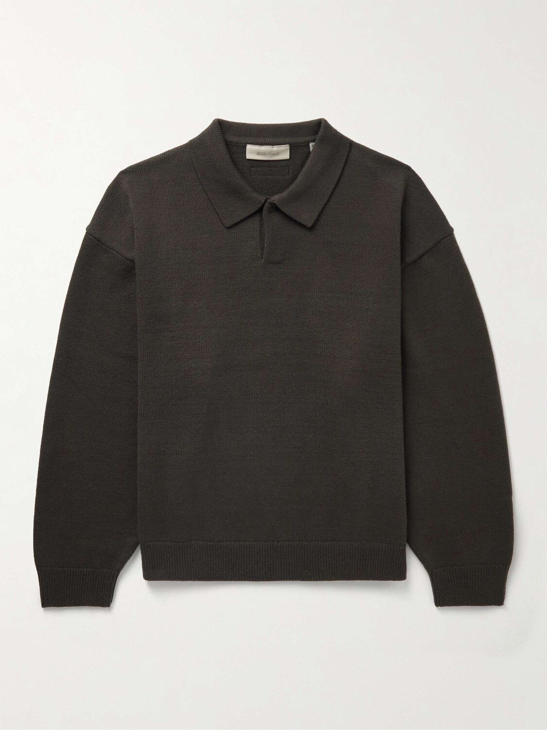 

Вязаный свитер-поло оверсайз FEAR OF GOD ESSENTIALS, черный