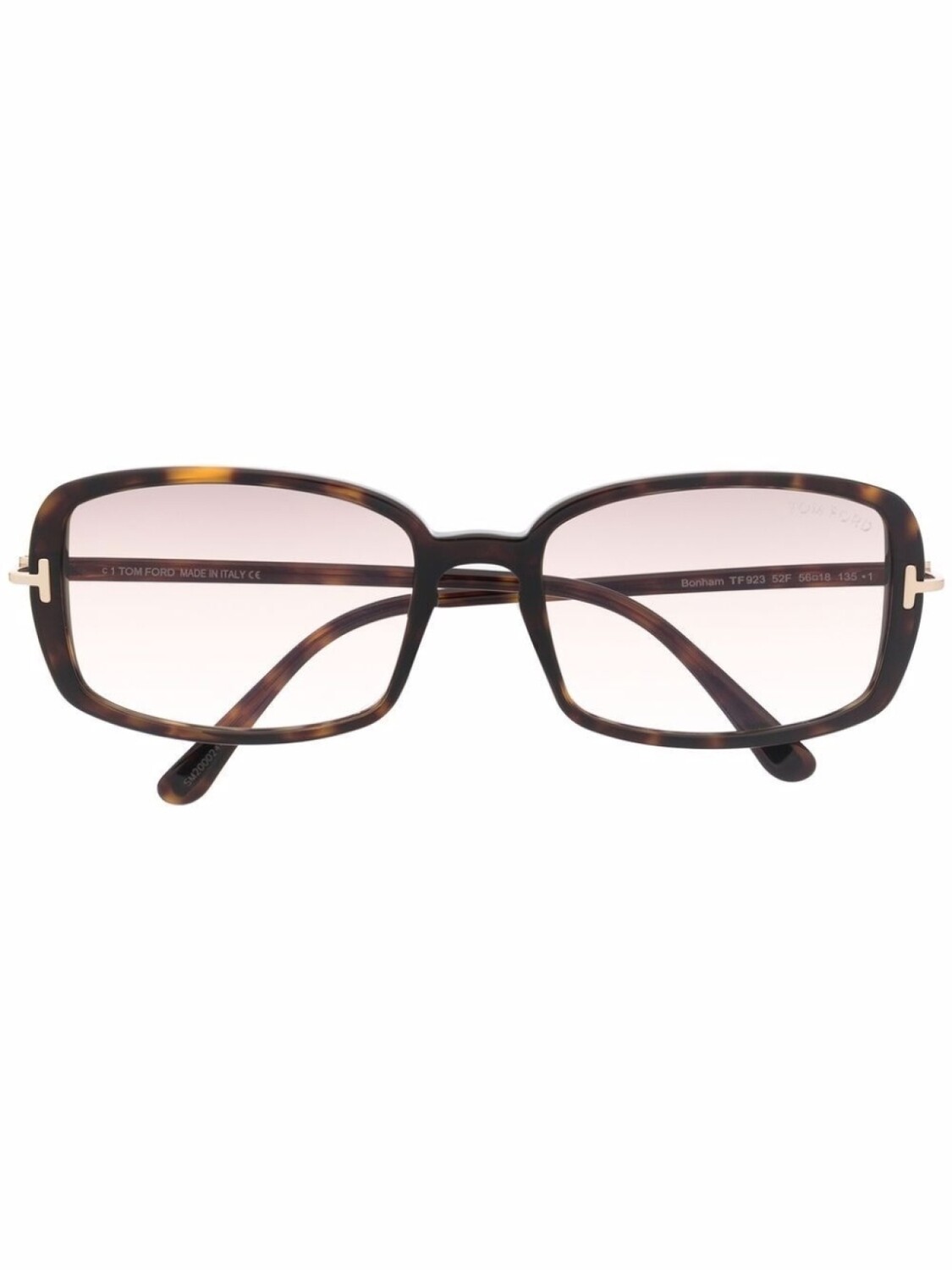 

TOM FORD Eyewear солнцезащитные очки в прямоугольной оправе, коричневый