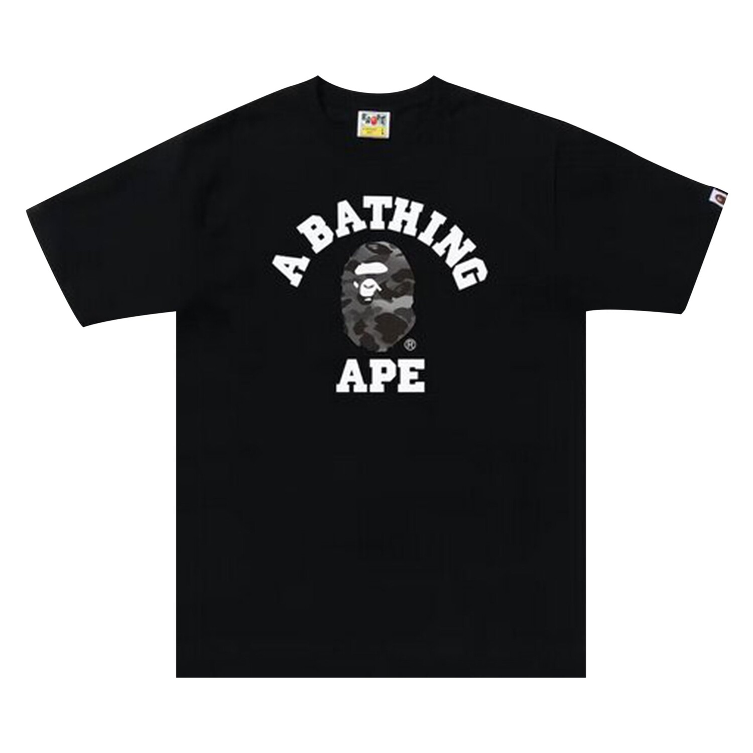 

Футболка колледжа BAPE Grid Camo Черный/Черный