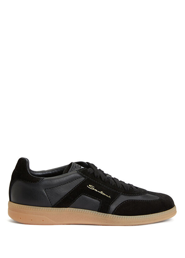

Мужские кожаные кроссовки Santoni Sport, черный