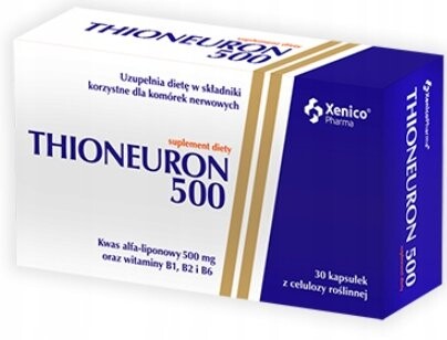 

Xenico Pharma, Тионейрон 500, витамин В для нервной системы, 30 капсул.