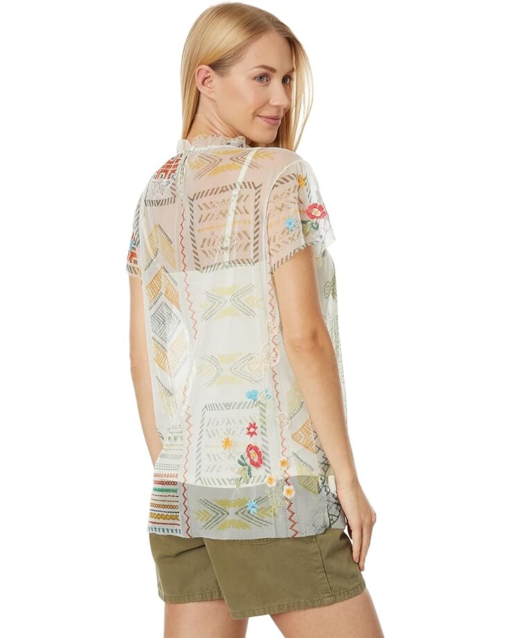 

Блуза Johnny Was Merida Mesh Slip Blouse, мульти
