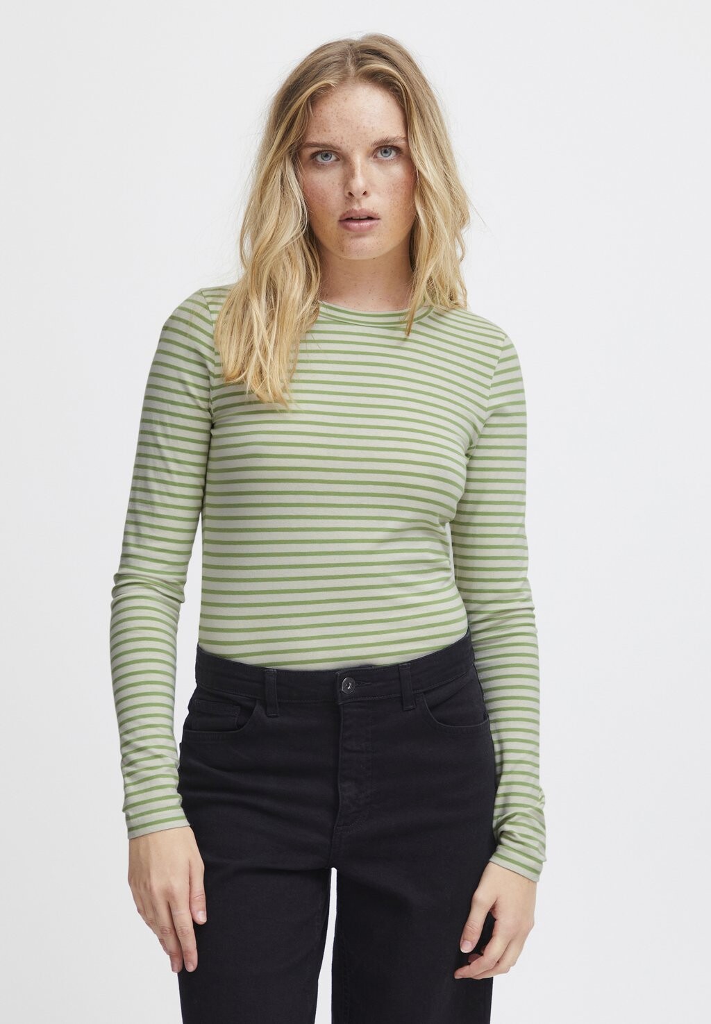 

Рубашка с длинным рукавом MIRA ICHI, цвет green tea stripe