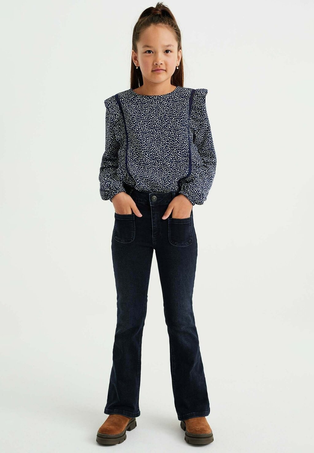 

Джинсы-клеш Met Stretch WE Fashion, синий