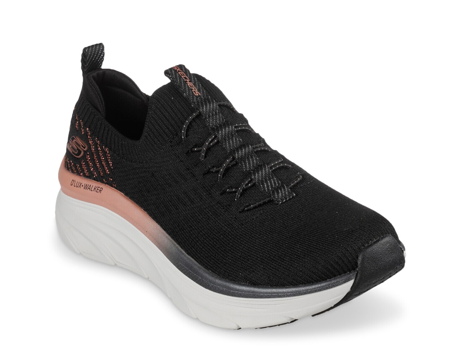 

Слипоны Skechers D'lux Walker Let It Glow, черный / розовый