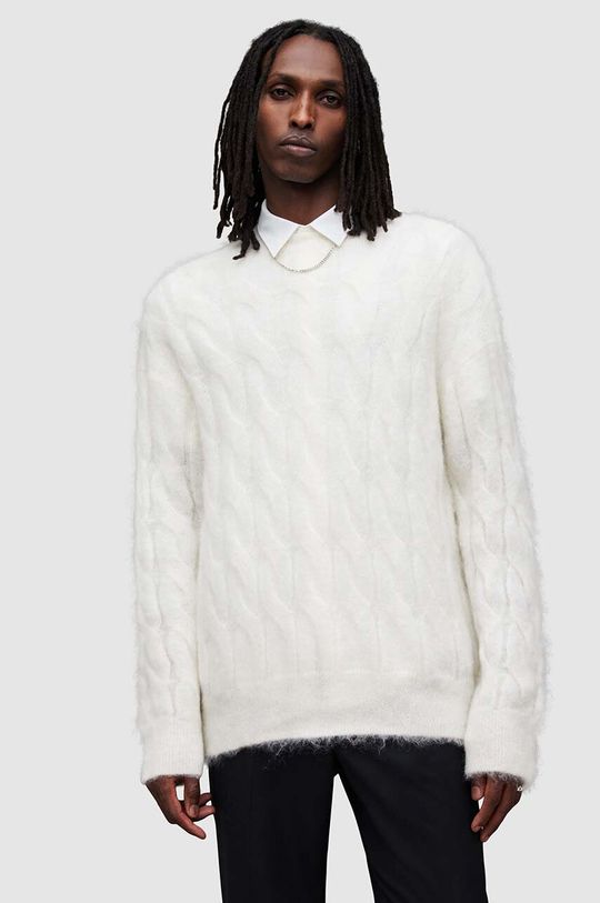 Космический шерстяной свитер AllSaints, бежевый