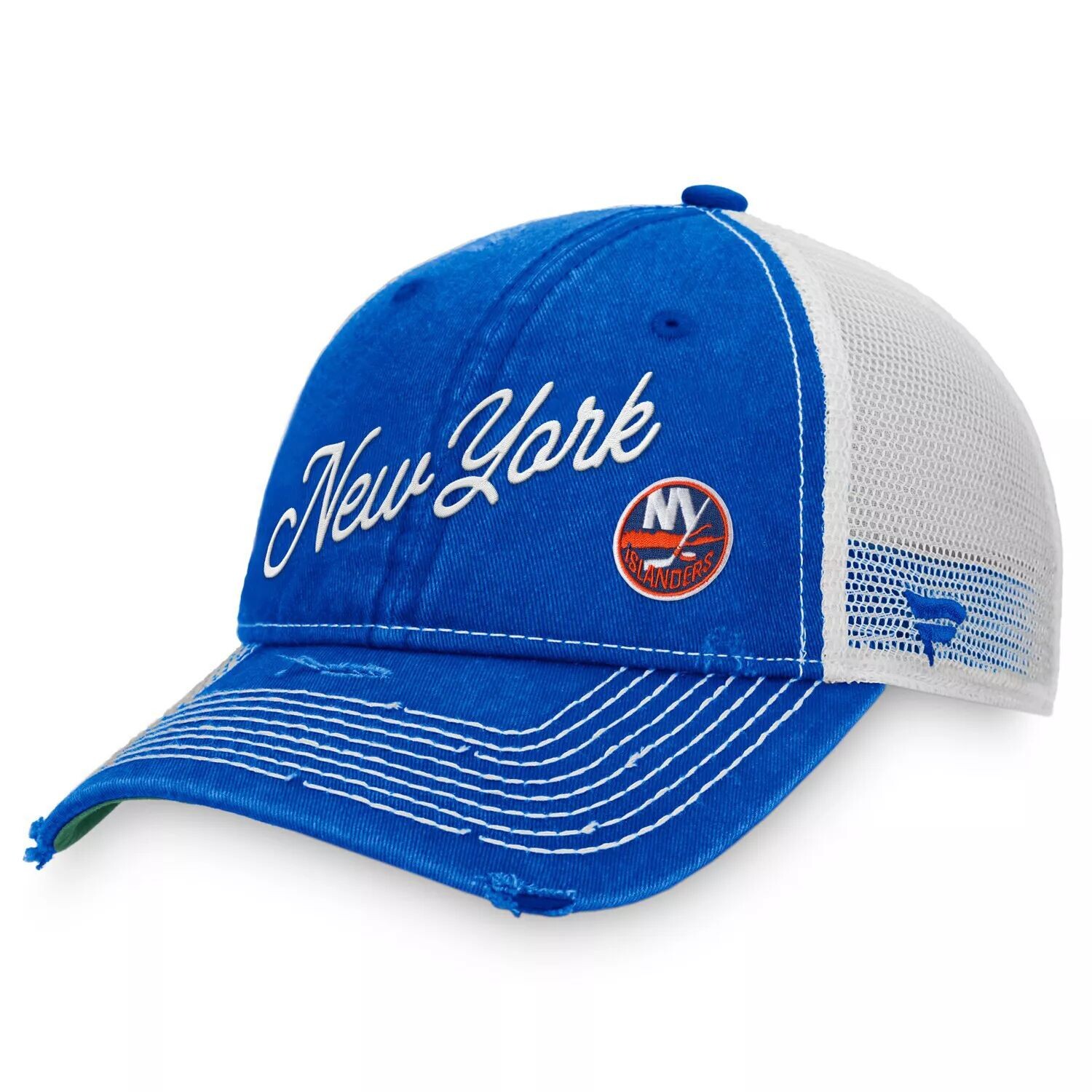

Мужская винтажная кепка Fanatics Royal New York Islanders Sport Resort Trucker Snapback