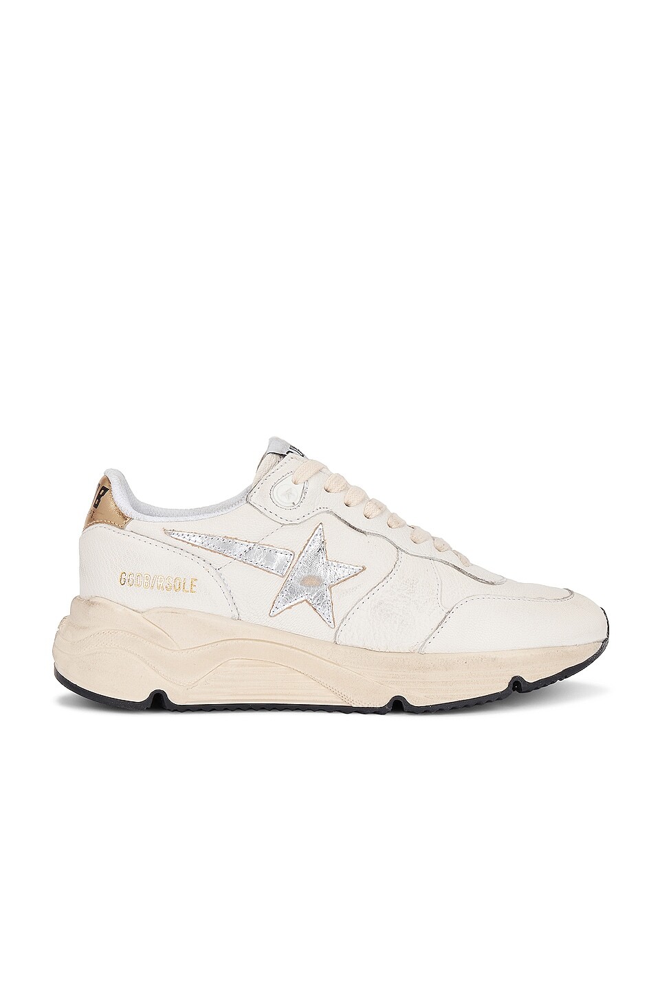 

Кроссовки Golden Goose Running, цвет White, Silver, & Gold