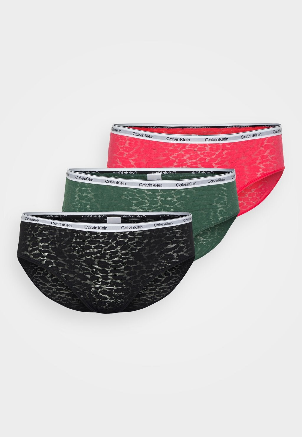 

Трусики Calvin Klein Underwear 3 ПАКЕТА, черный/чайно-ягодный/садовый топиарий