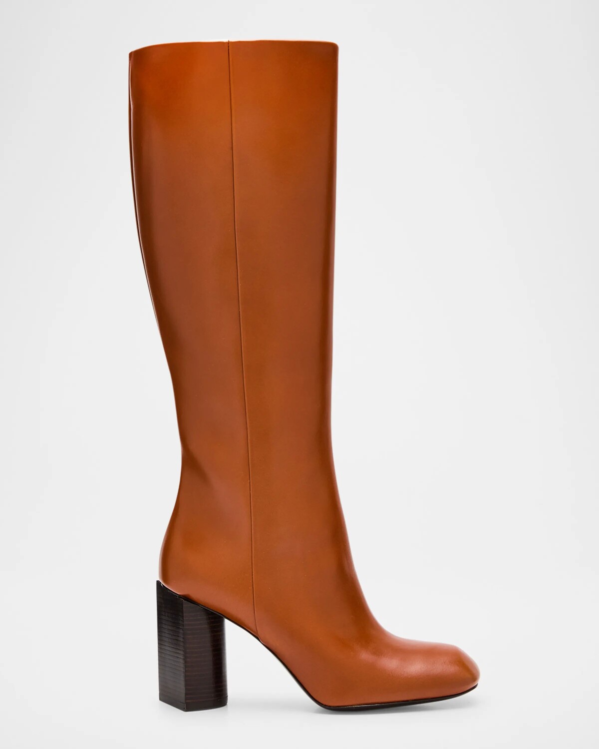

Кожаные сапоги до колена на скрученном каблуке Tory Burch, цвет Sierra Cognac