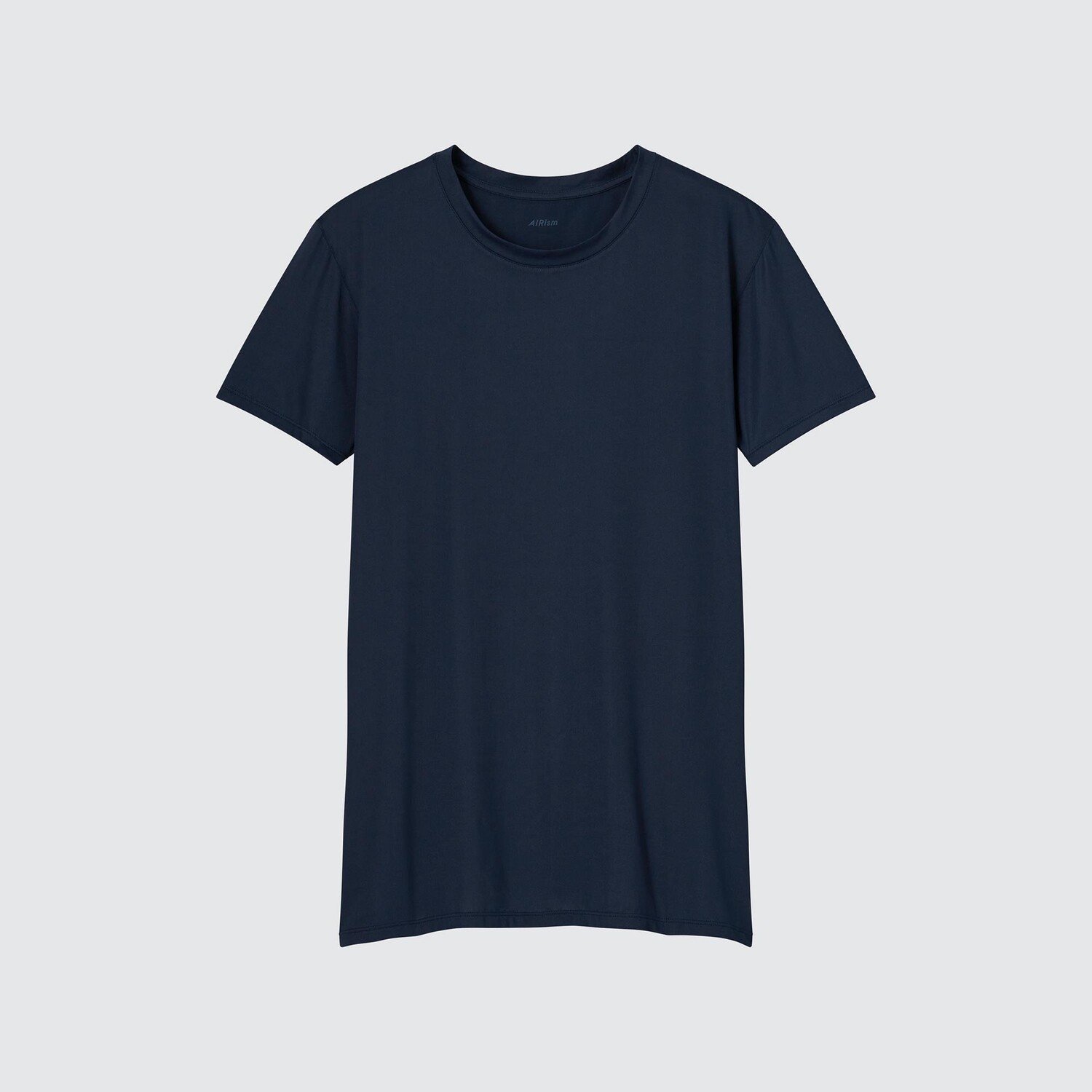 

Футболка Uniqlo Airism с короткими рукавами и круглым вырезом, темно - синий