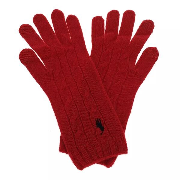 

Перчатки classiccable glove Polo Ralph Lauren, красный