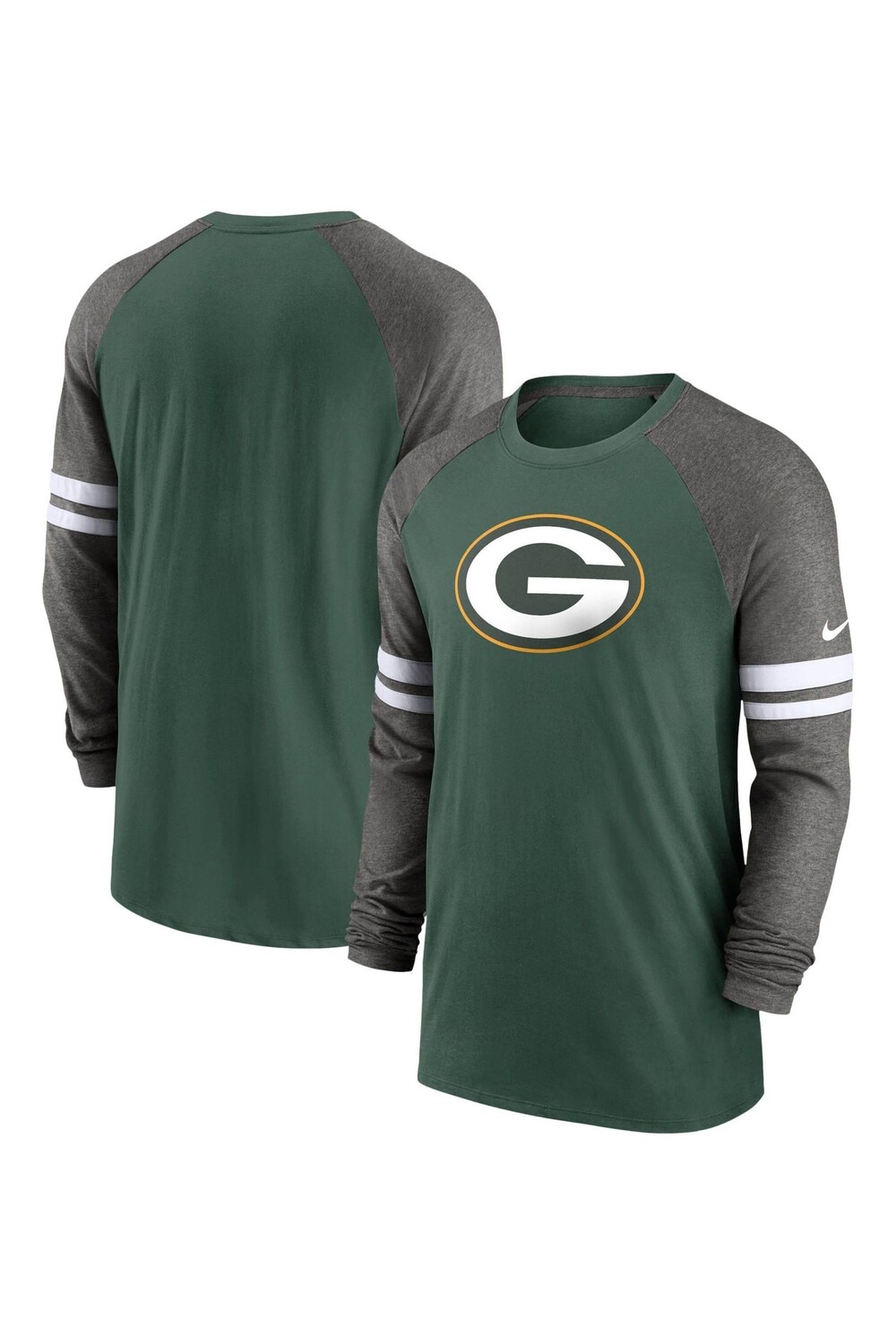 

Зеленая хлопковая футболка реглан Fanatics Bay Dri-Fit Nike, зеленый