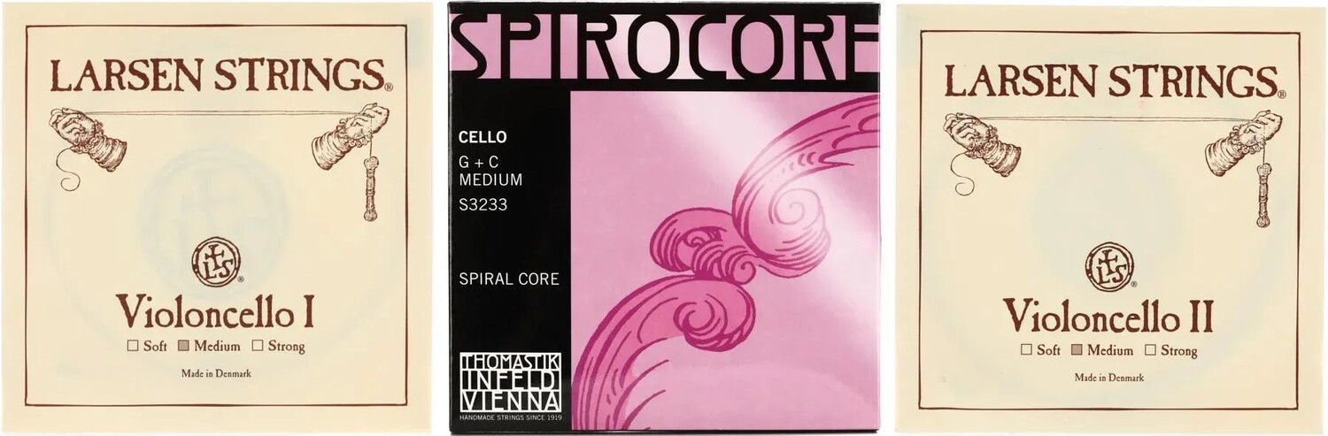 

Larsen Original A&D с набором струн Thomastik-Infeld Spirocore G&C — размер 4/4, среднее натяжение