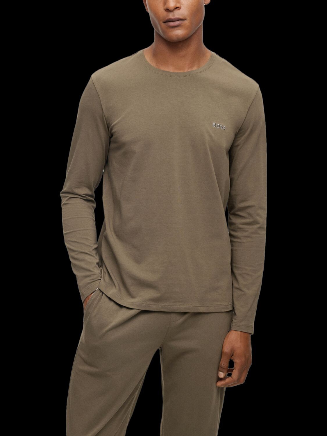 

Топ для отдыха с длинными рукавами BOSS Mix & Match HUGO BOSS, открытый зеленый