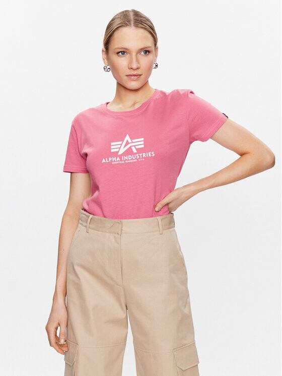 

Футболка стандартного кроя Alpha Industries, розовый