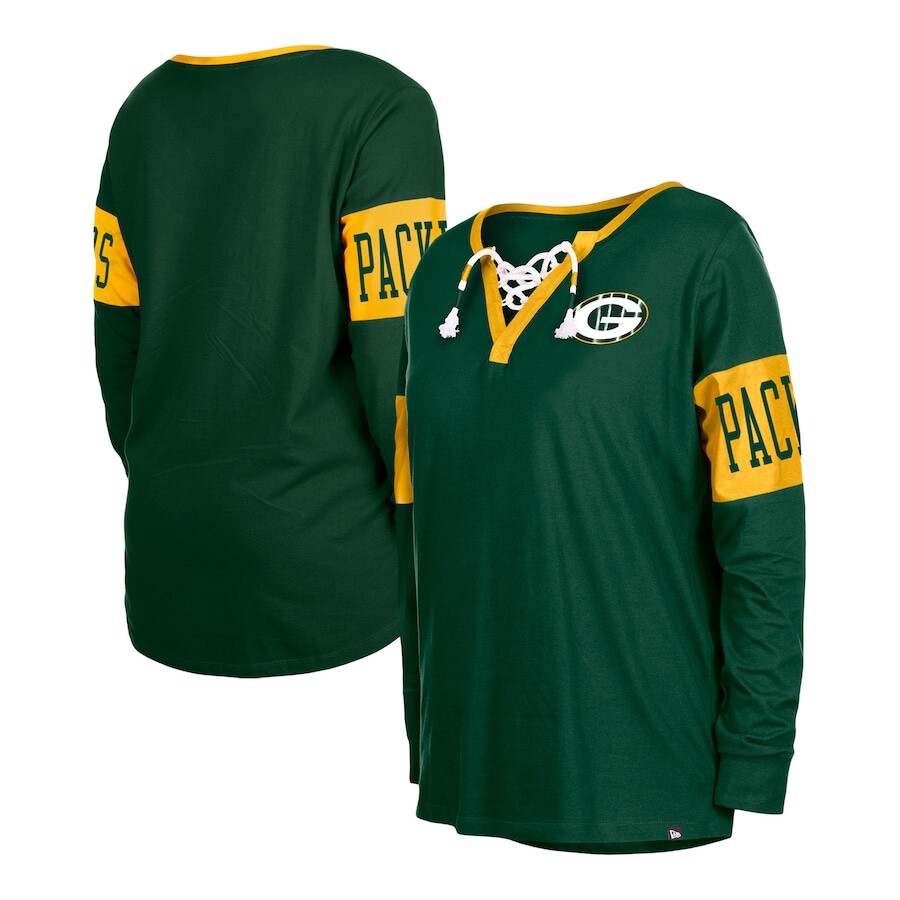 

Футболка с длинным рукавом New Era Green Bay Packers, зеленый