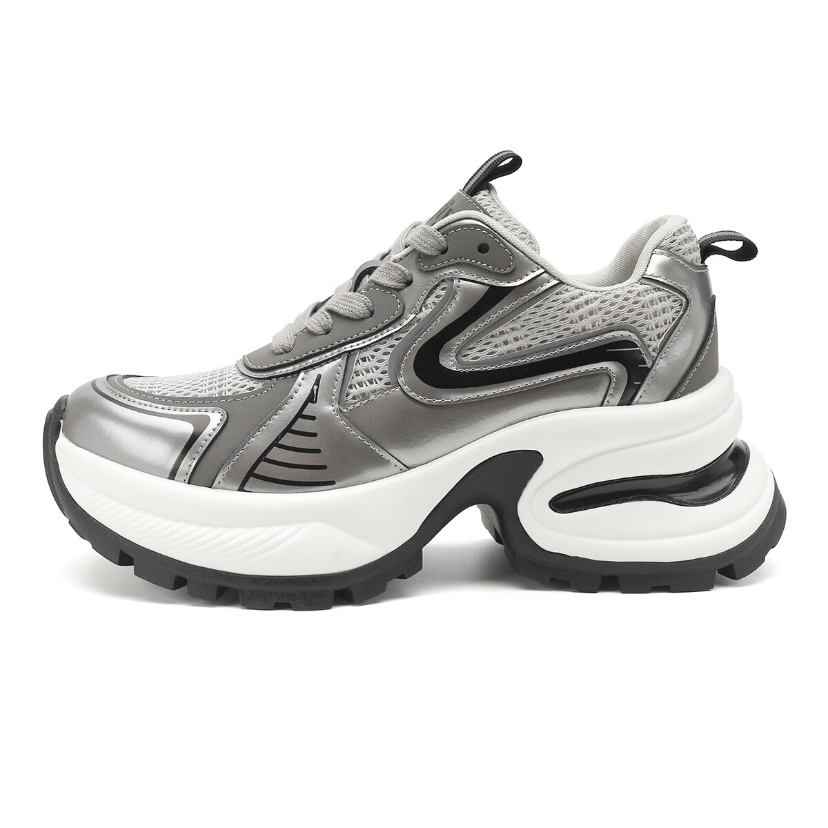 

Кроссовки SAFIYA Chunky Sneakers Women's Low-top, белый/серебряный/розовый