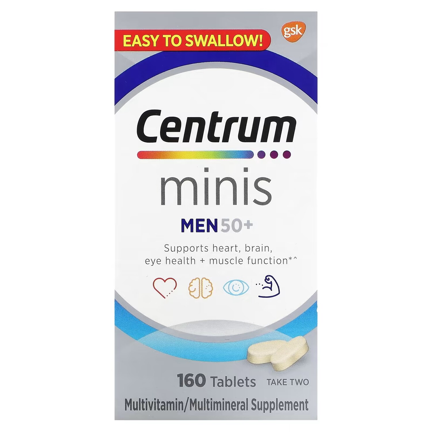 

Мультивитамины Centrum Men 50+ Minis, 160 таблеток