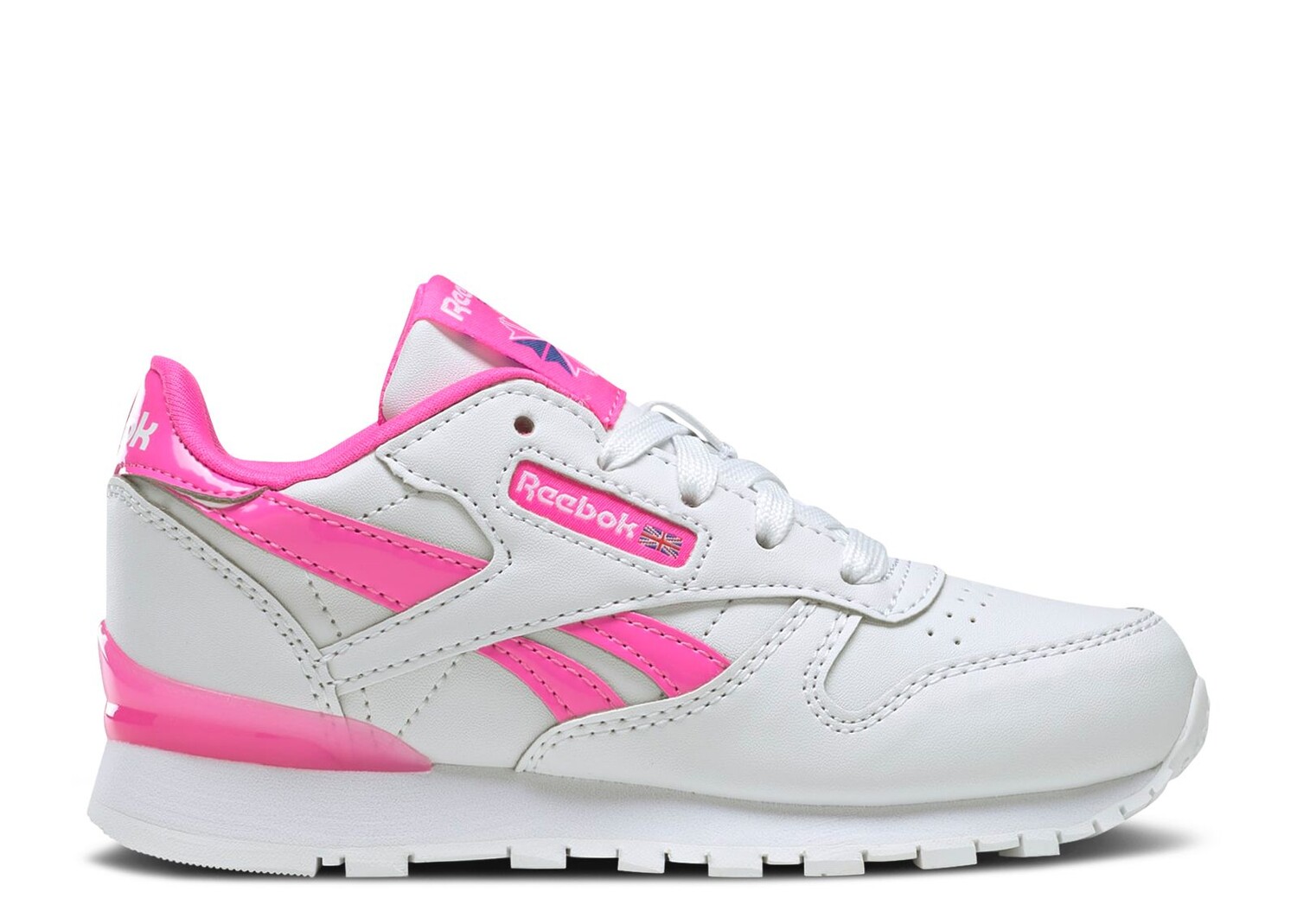 

Кроссовки Reebok Classic Leather Step 'N' Flash Little Kid 'White Atomic Pink', белый