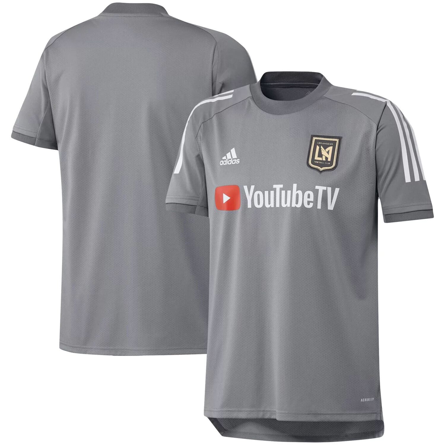 

Мужская серая тренировочная футболка adidas LAFC 2020, Серый