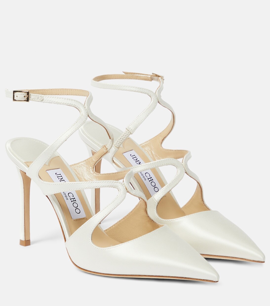 

Атласные туфли azia 95 Jimmy Choo, нейтральный