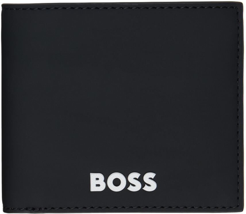 

Черный кошелек из искусственной кожи с логотипом Boss