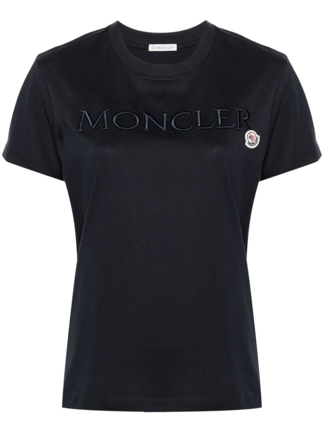 

Moncler футболка с вышитым логотипом, синий