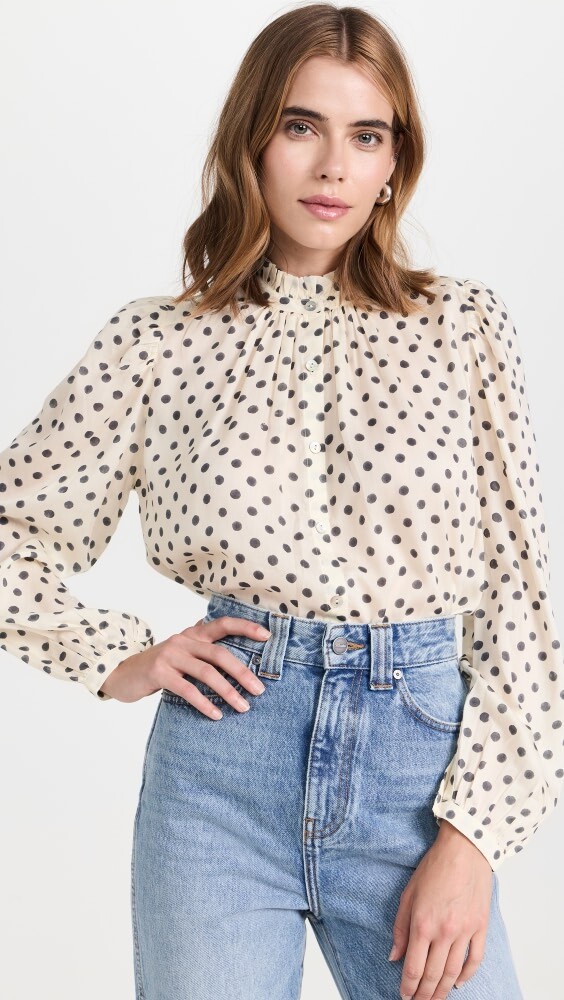 

Рубашка Alix of Bohemia Annabel Cream Spot, белый