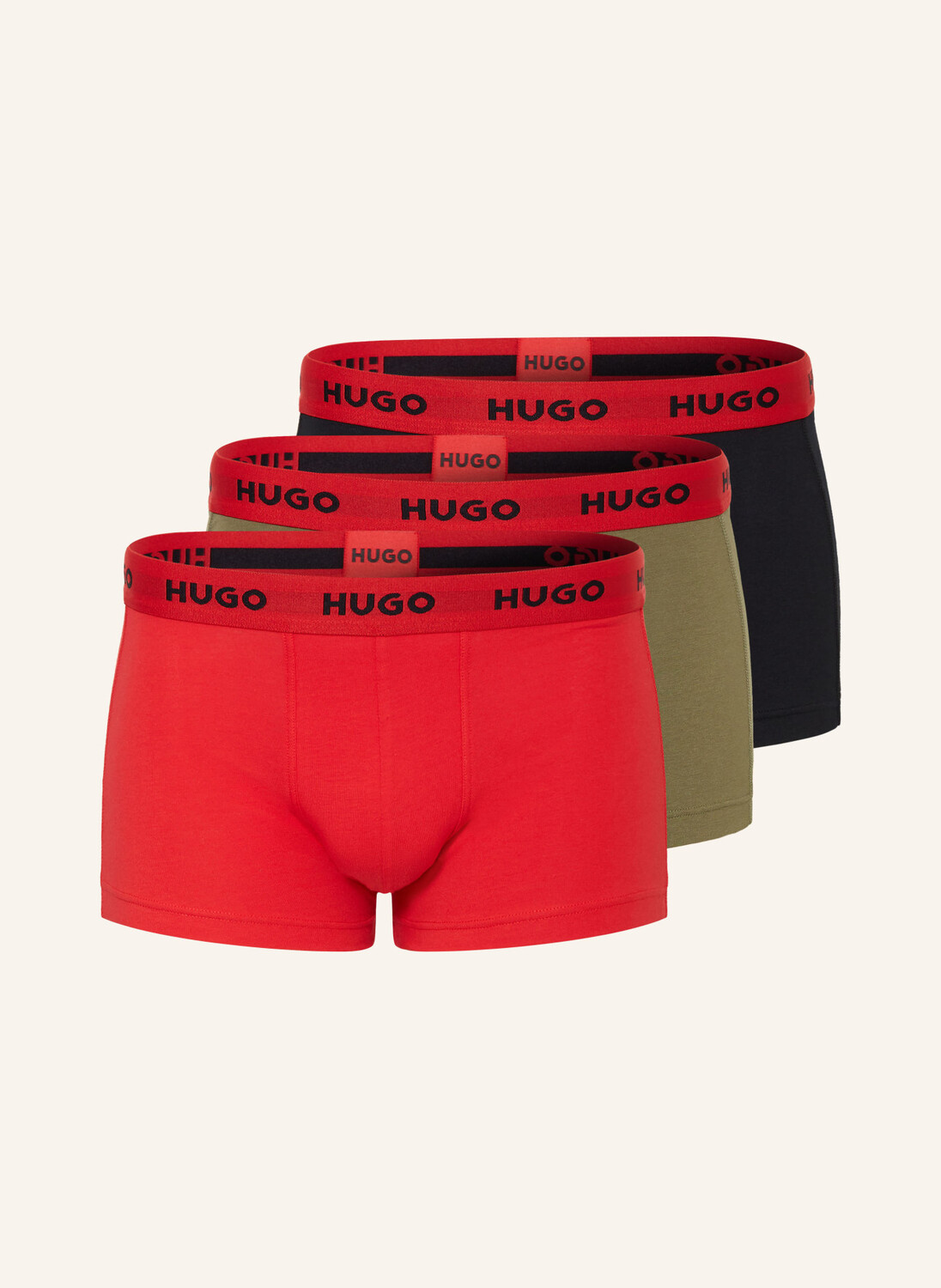 

3 пары боксеров Hugo, черный