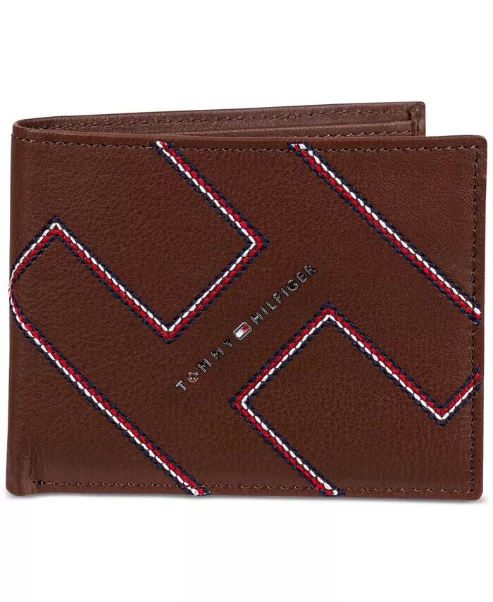 

Мужской кожаный кошелек Pocketmate два-в-одном Puerto RFID Tommy Hilfiger, бежевый