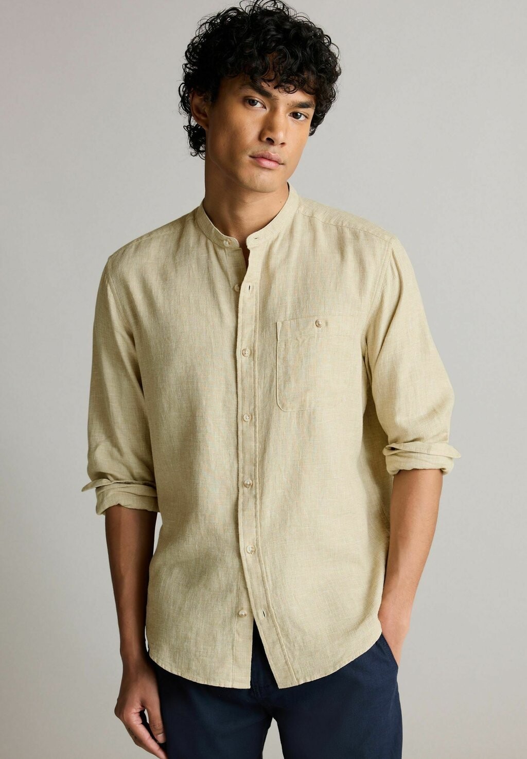 

Рубашка LONG SLEEVE ANDAD COLLAR Next, цвет stone