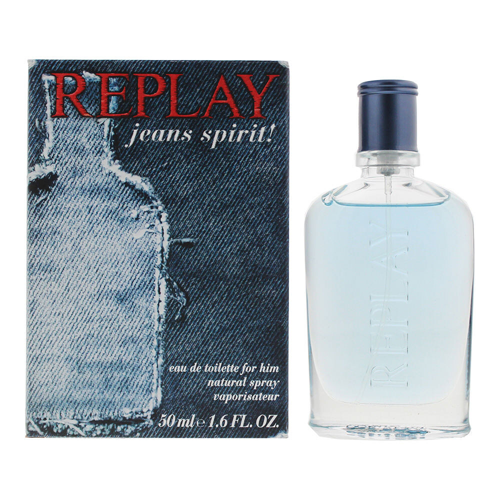 Одеколон Jeans spirit for him eau de toilette Replay, 50 мл