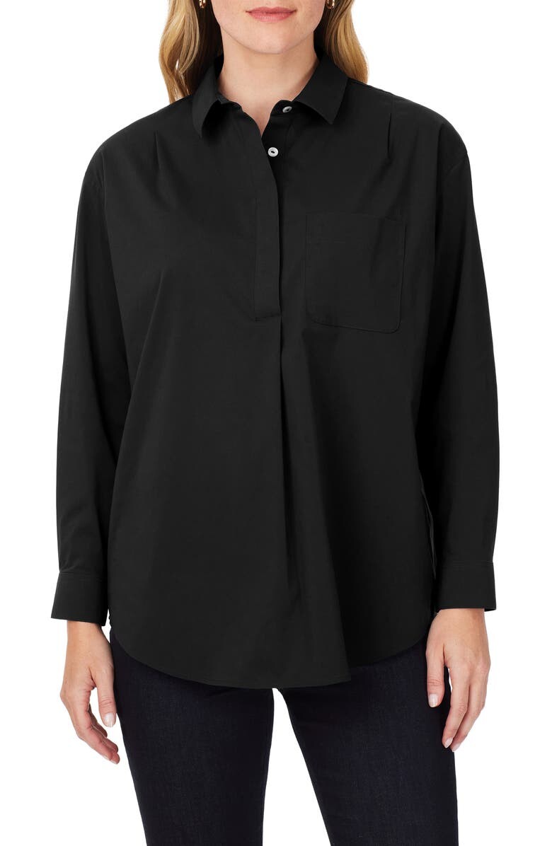 

Топ-туника Lacey Non-Iron Popover FOXCROFT, черный