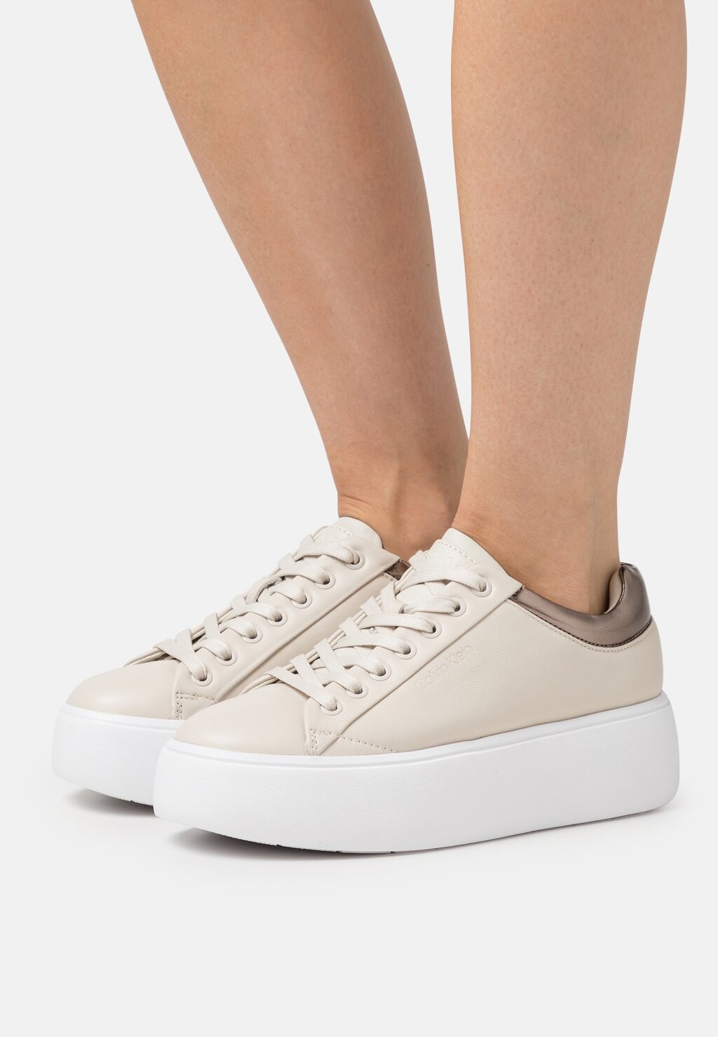 

Кроссовки Calvin Klein BUBBLE CUPSOLE LACE UP, цвет dark ecru/bronze